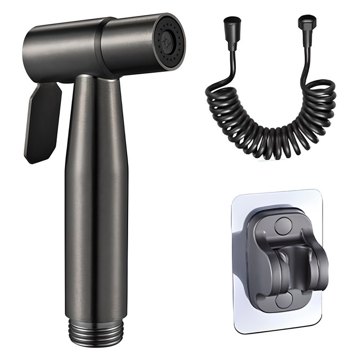 스테인레스 욕실건  코일호스 3m  부착거치대 세트