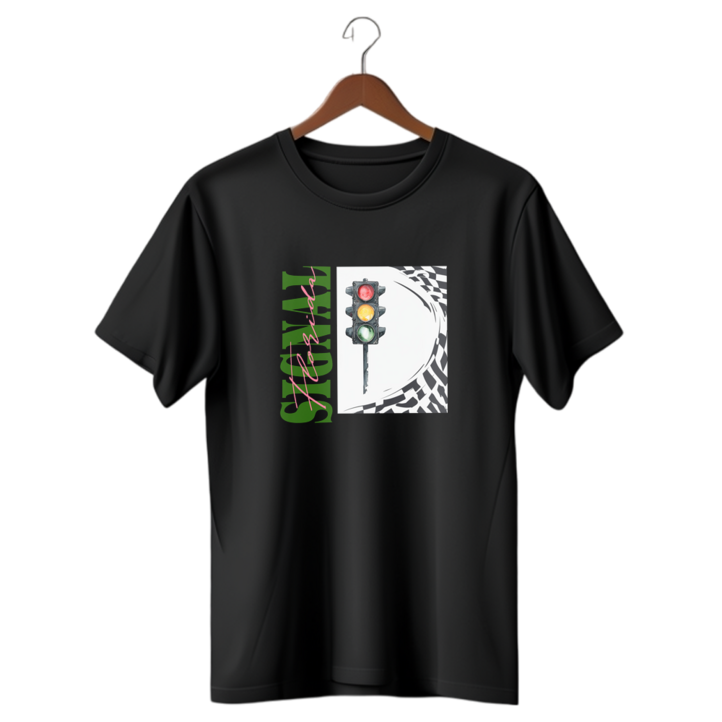 AiYO 시그널 남녀공용 반팔티 그래픽 프린팅 여름 반팔 20수 티셔츠