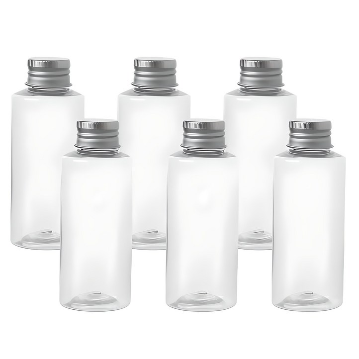 AC100 투명 음료용기 알루미늄 실버캡