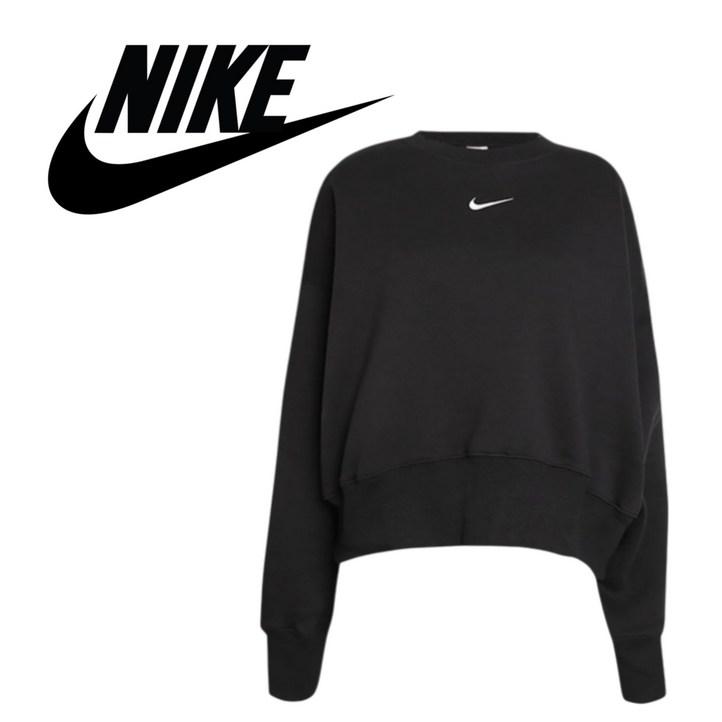백화점발송 나이키 여성 맨투맨 세미크롭 기모안감 부드러운착용감 우수한보온성 러닝 조깅 캠핑 여행 데일리 따뜻한 상의