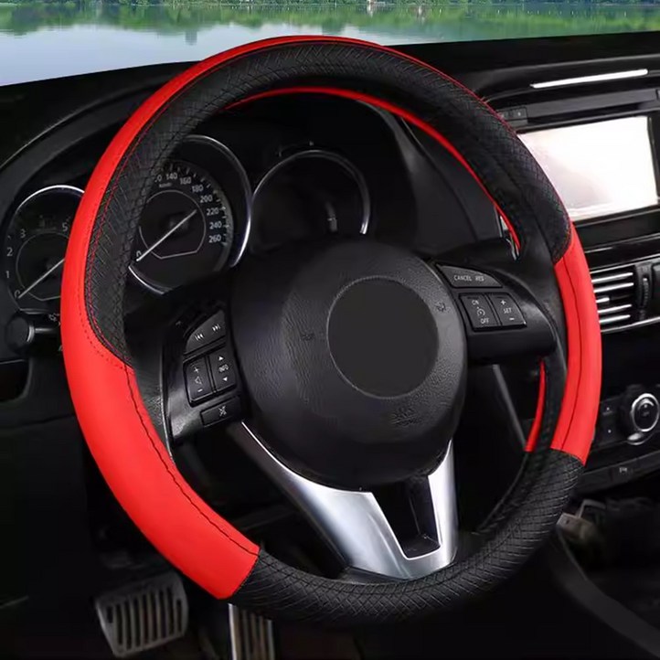 자동차 가죽 핸들커버 봉고 포터 G70 K3 K5 K9 QM6 SM3 SM5 SM7 코란도 올란도 레이 스포티지 니로 스파크 셀토스 그랜저 스타리아 캐스퍼 베뉴 37cm 38cm