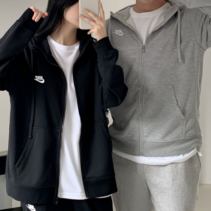 나이키 후드 집업 후리스 후디 티셔츠 남녀공용 간절기 아우터