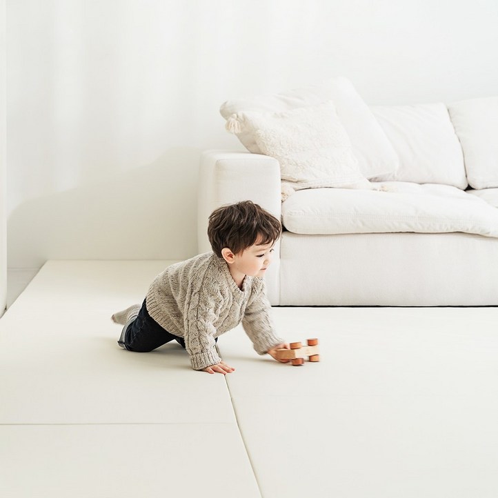 리포소홈 폴더매트 아기 유아 거실 놀이방 안심 틈새 매트, 아이보리