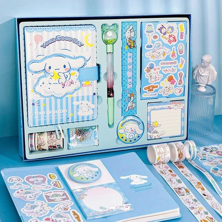 산리오 다이어리 꾸미기 문구세트 선물세트 생일선물 시나모롤 쿠로미 마이멜로디 메모지 스티커 볼펜 다꾸세트