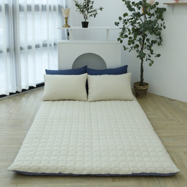 모노데코 세탁이 편한 폭신폭신 누빔 삼단요세트 요커버삼단요