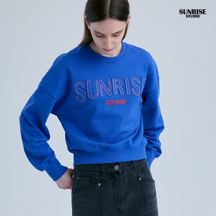 무려 50 할인 이 가격 실화냐 아플리케 자수 맨투맨 HSASST106  블루레드