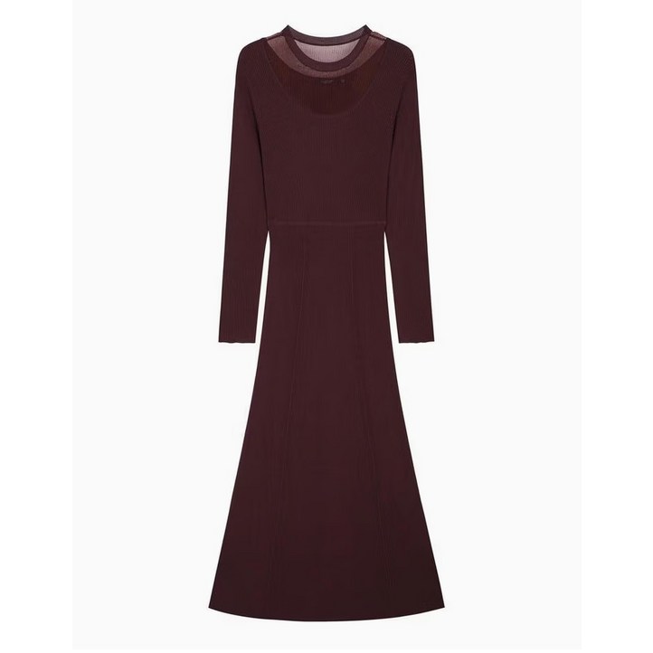 질스튜어트 여성 브라운 펄장식 니트원피스 D850W2