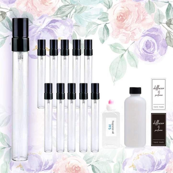 생일선물향수 원형 향수글라스 10ml X 10개 세트 향수 KIT DIY 만들기