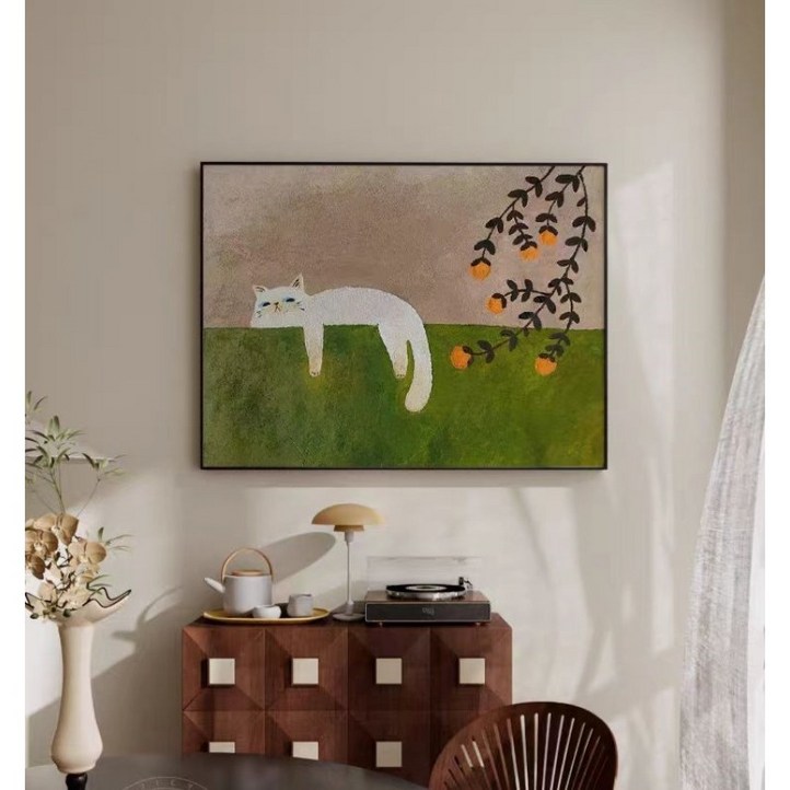 그림 액자 나무 그늘 아래 소녀, 고퀄리티 친환경 PS 소재, 거실 그림액자 3종