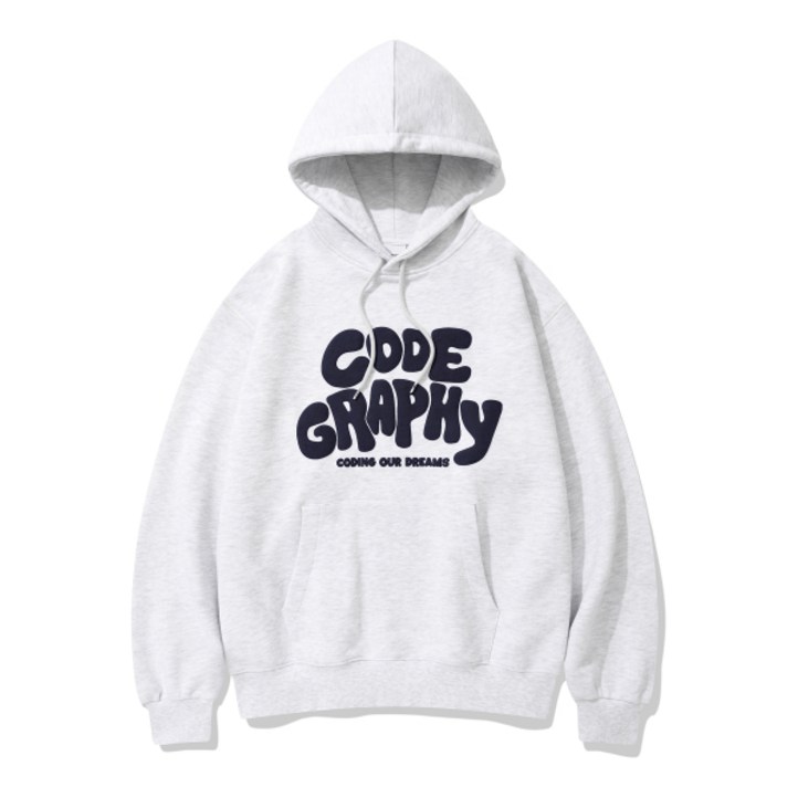CODEGRAPHY 코드그라피JELLY 로고 후드티라이트그레이 485496