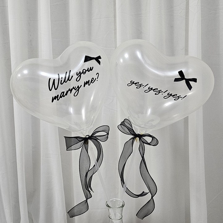 올리브파티 프로포즈 윌유메리미 하트 풍선 세트 셀프 웨딩 촬영 소품