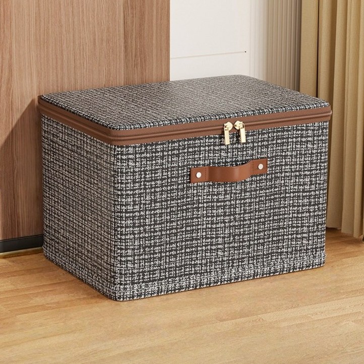 접이식 대용량 수납가방 공간 절약 폴딩 수납박스 견고 소재 방수 지퍼 손잡이 탑재