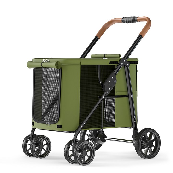 WonRay 대형견 중형견 유모차   개모차 원터치 4륜식 접이식 애견 트레일러