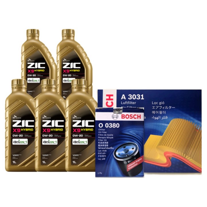더 뉴 쏘렌토 하이브리드 (MQ4) 1.6 가솔린 엔진오일세트 ZIC X9 HYBRID 0W20