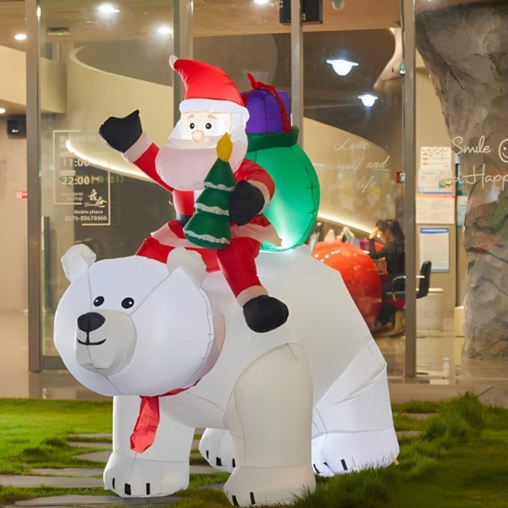 런레이더 크리스마스 싼타 풍선 싼타 인형, 1개, 03