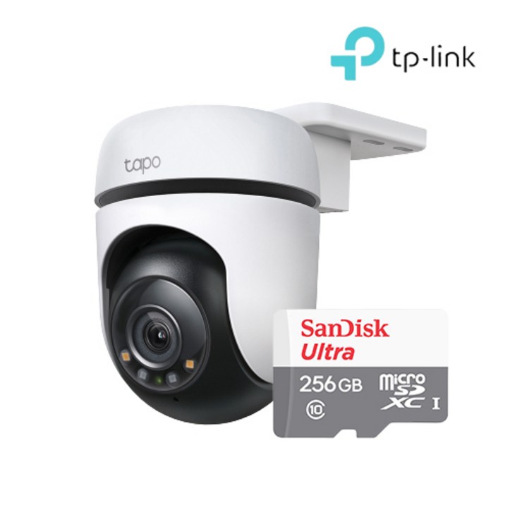 티피링크 Tapo C510W＋256GB SD카드 360도 원격회전 CCTV 카메라 세트