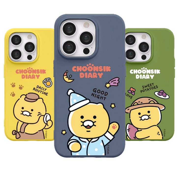 카카오프렌즈 데일리 춘식이 소프트 젤리 케이스 갤럭시 노트 9 10 20 플러스 울트라 A21S A51 A12 M12 A42 버디 와이드5 A22