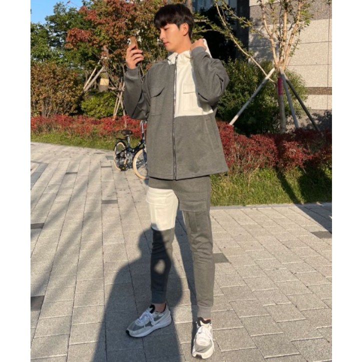 신상품그레이포인트츄리닝셋업