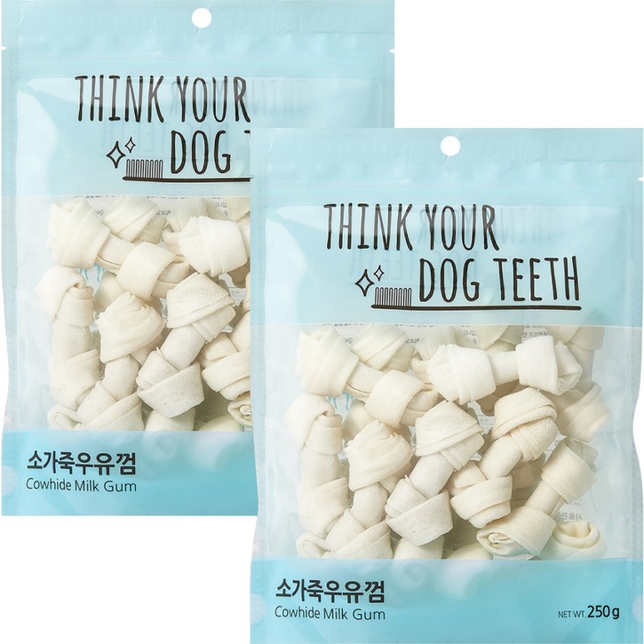 강아지 Think your dog teeth 소가죽우유껌 소형 250g 18p 5