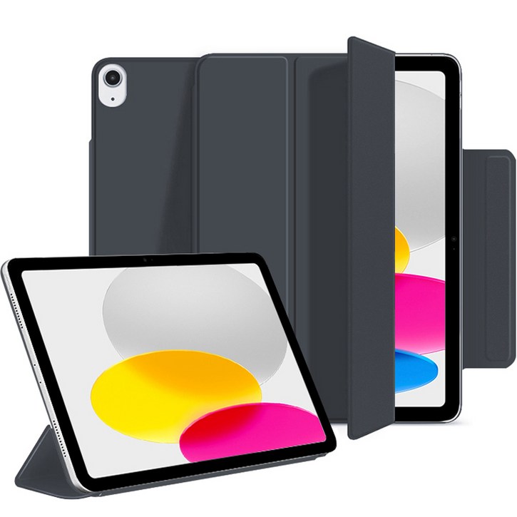 제이로드 폴리오 마그네틱 애플펜슬 수납 커버 태블릿 PC 케이스, 스틸그레이, 1개