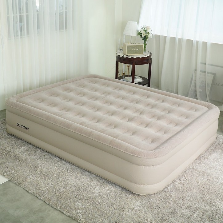 엑스킹 무선 펌프 1인용 에어매트 침대, 단일색상