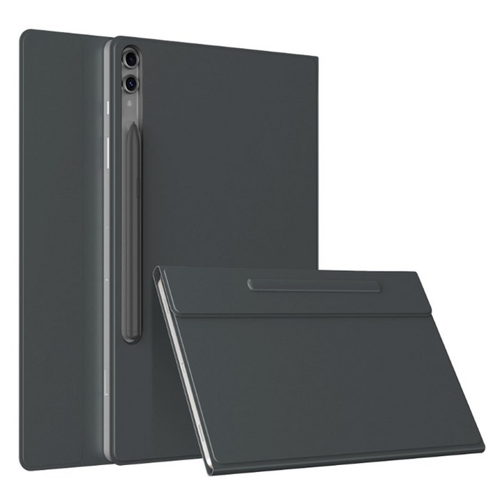 GSB 프리미엄 태블릿PC 펜슬 수납 슬림 북커버 케이스, 차콜블랙, 1개