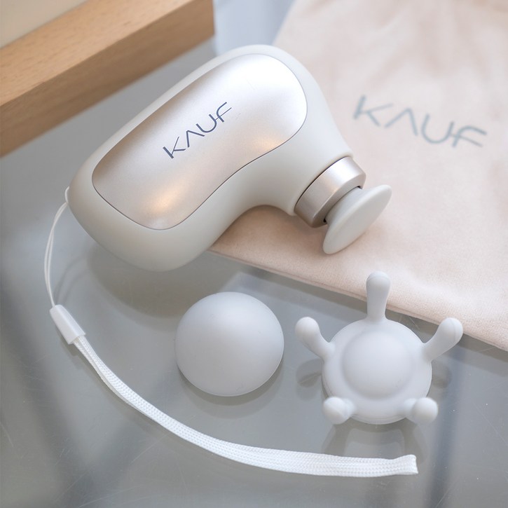 카프 무선 초미니 경량 BLDC 전동 포켓 마사지건 KF-G130M + 3종 헤드 세트