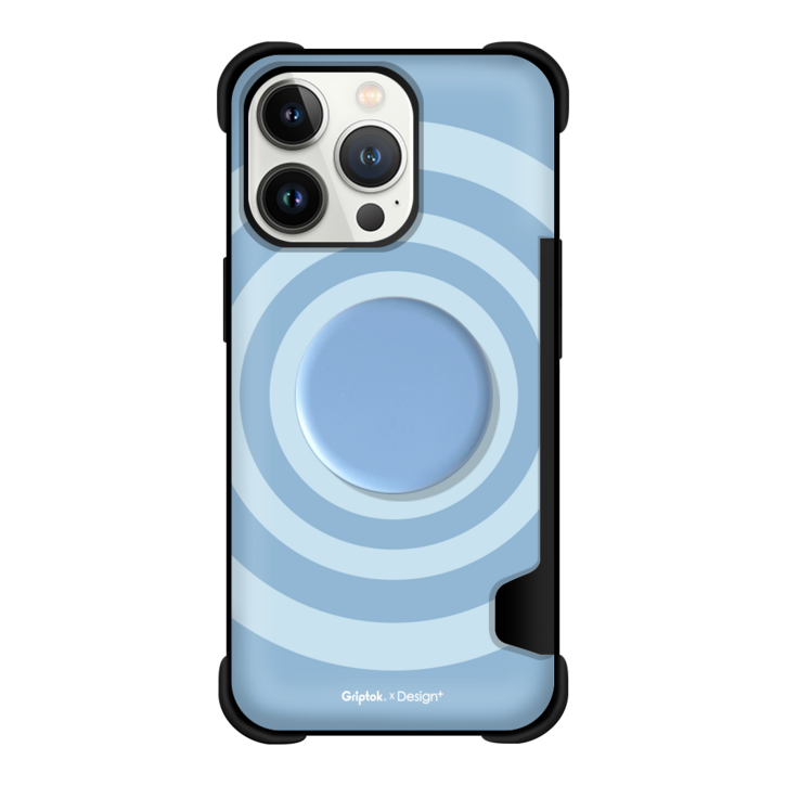 더다움 디자인 플러스 라인 카드수납 범퍼 휴대폰 케이스  원형 마카롱 그립톡