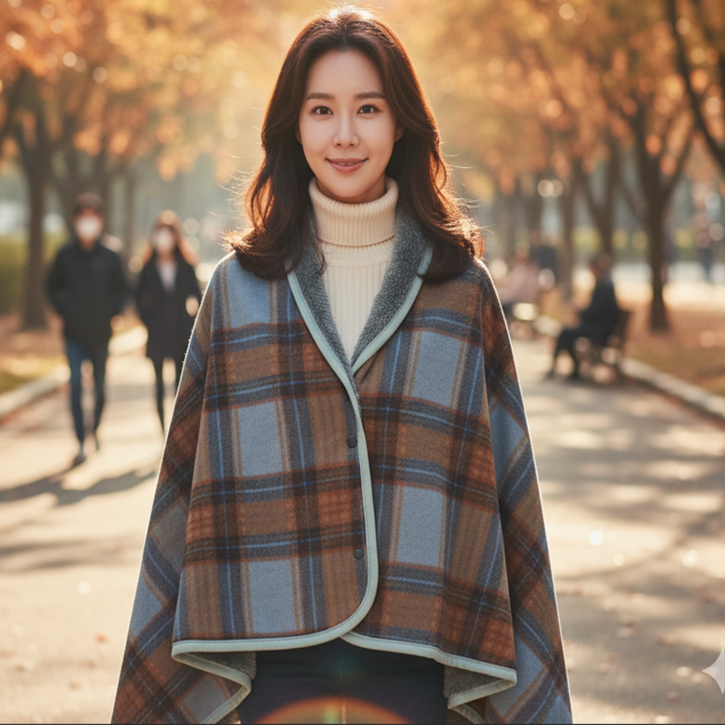 흘러내리지않는 극세사 망토 입는 담요