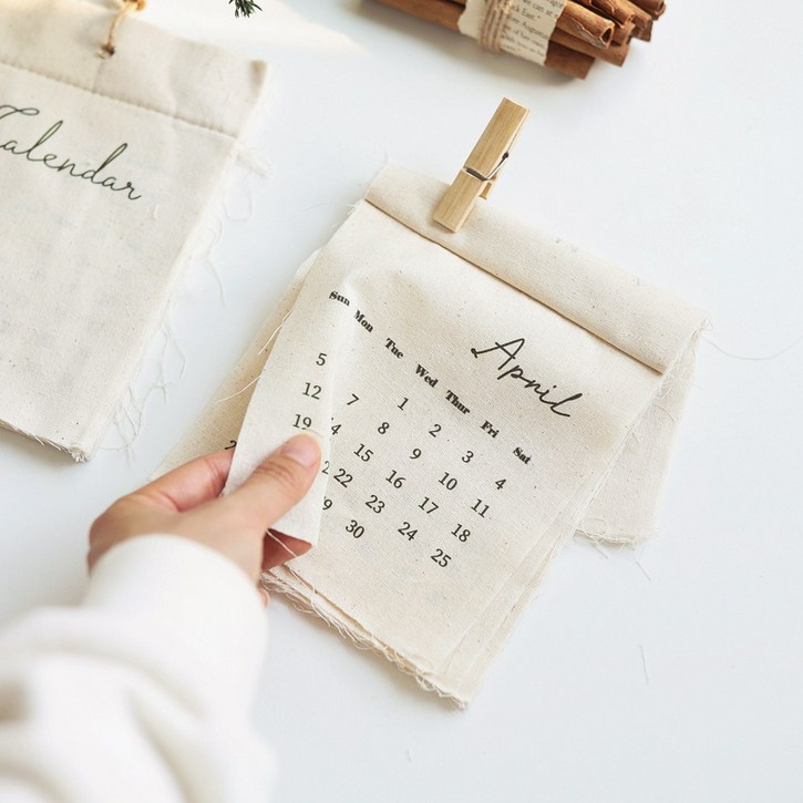 케이트가든 2026 패브릭 달력 감성 빈티지 벽걸이 캘린더 26년