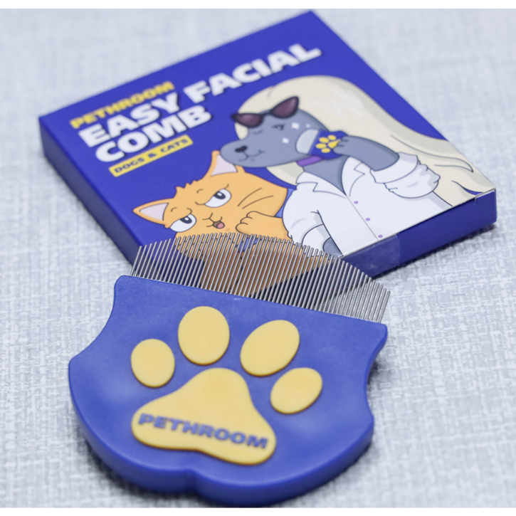 페스룸 둥근헤드 브러쉬  눈꼽빗 참빗 멍냥 얼굴빗