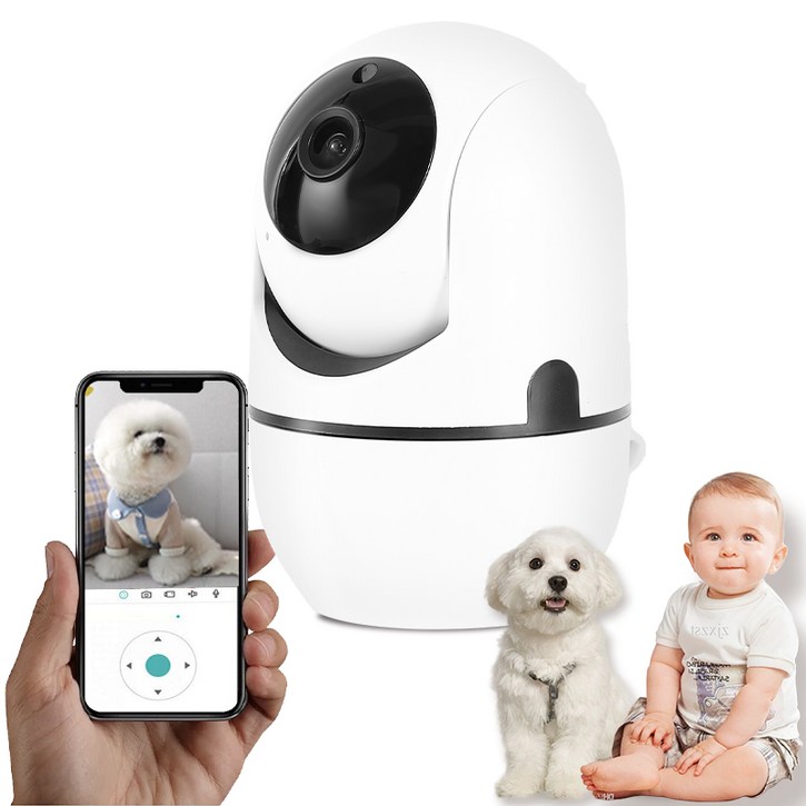 CCTV 스마트 가정용 고화질 카메라 홈캠 실내용 실시간 모니터링 회전형 사각지대 최소화 양방향 오디오