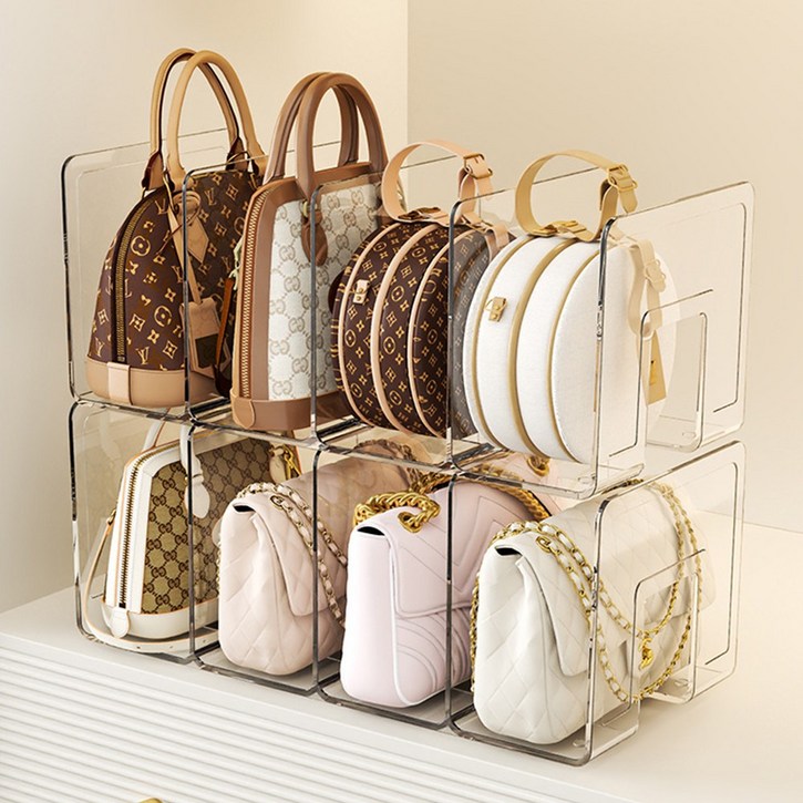 아이리벳 착착착 가방정리대 투명 아크릴 칸막이 핸드백 정리함