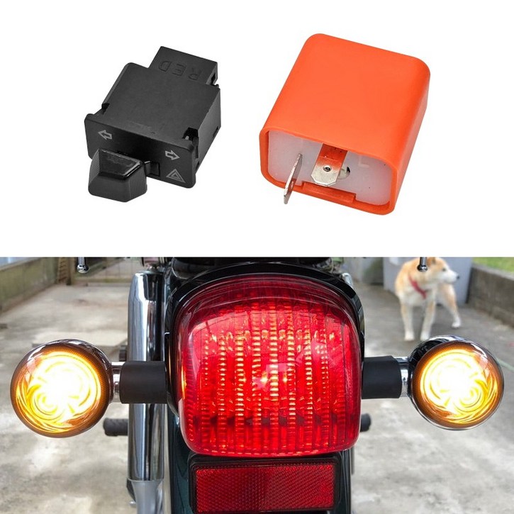 오토티엔 혼다 슈퍼커브110 2018년2025년 릴레이포함 순정형 비상등 스위치, 1개