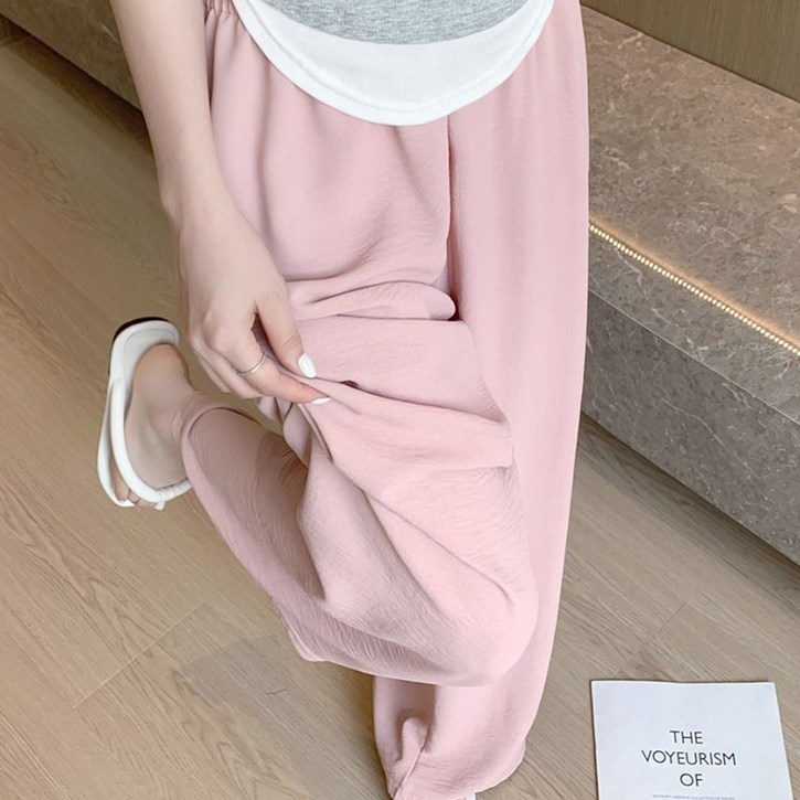 바바 체형커버!! 살랑살랑 여성 와이드 밴딩 팬츠 냉감소재