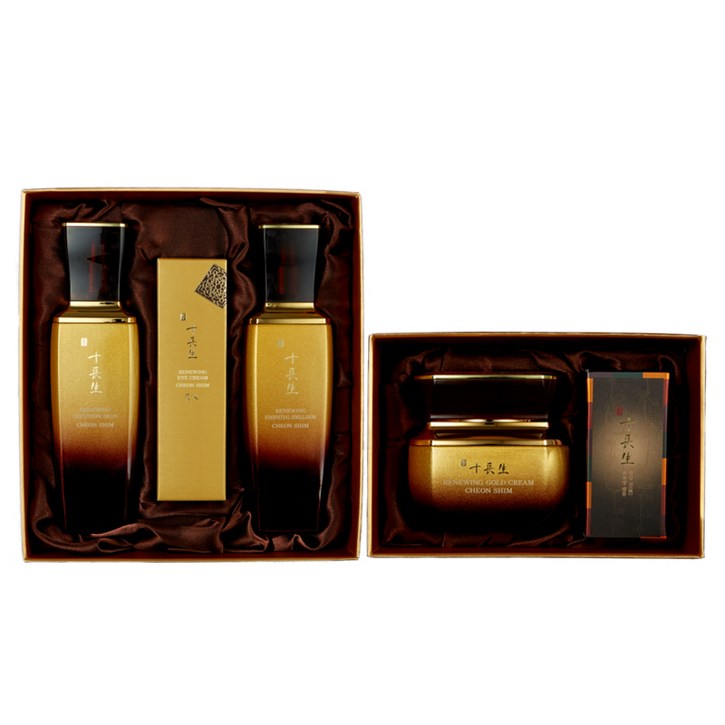 로제화장품 정품 십장생 천심 3종(스킨+로션+자양크림) 세트 X 마스크 팩 10매 증정, 1세트