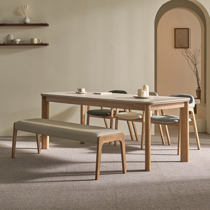 쏠앤까사 올리브 고무나무 원목 포세린 세라믹 식탁세트 4인용 6인용 1400 1600 1950