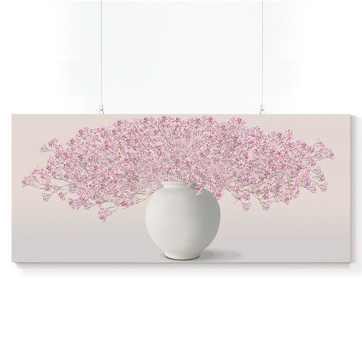 인메이블 프리미엄 복들어오는 꽃 그림 5종 힐링 풍수 인테리어 만개 달항아리 와이드 캔버스 액자