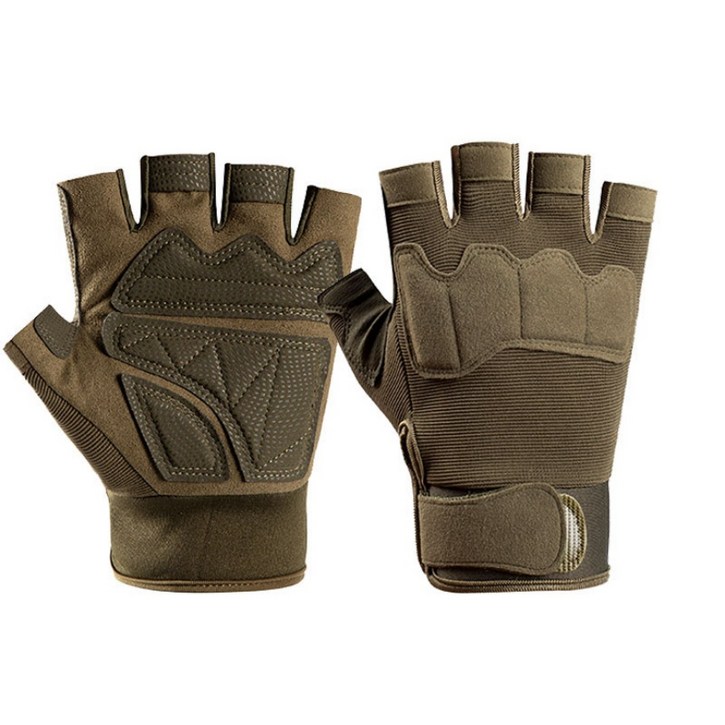 바이크장갑 오토바이 자전거 반장갑 격투기 등반 글러브, 카키