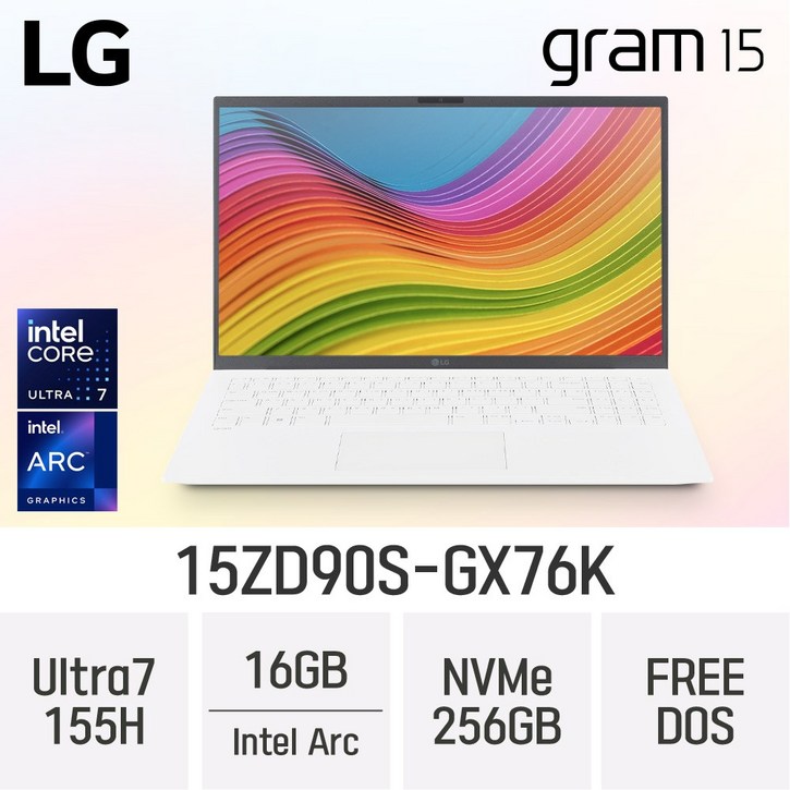 당일출고 LG전자 2024 그램15 15ZD90SGX76K 최신식 가벼운 가성비 인강용 노트북, 15ZD90SGX76K, Free DOS, 16GB, 256GB, 화이트