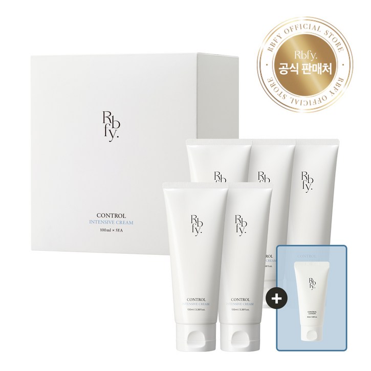 리바이포유 컨트롤 인텐시브 크림 100ml 고보습 장벽크림 미네랄워터 피부장벽개선 보습크림, 5개