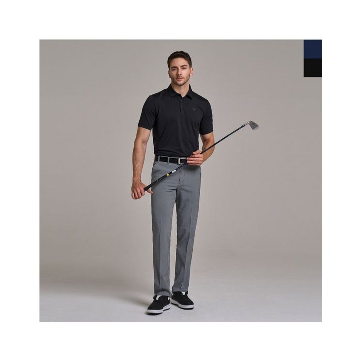 다운블로우 남성 골프웨어 스포츠 매직히든밴딩 시어서커 잔체크 스판 팬츠 MP2327 274477