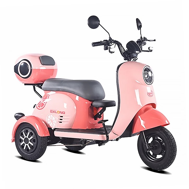 출퇴근 삼륜 전기 스쿠터 배달 사은품8종 오토바이 스쿠터 세발 전동차 삼륜차 전기차, 레드, 600W 48V20A(40KM)