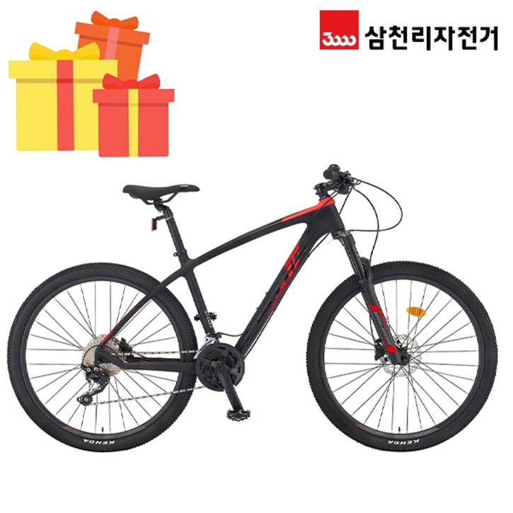삼천리 완조립 2022 아팔란치아 칼라스 카본 27.5인치 30단 산악 MTB 카본 자전거, 레드블랙, 1개, 175cm