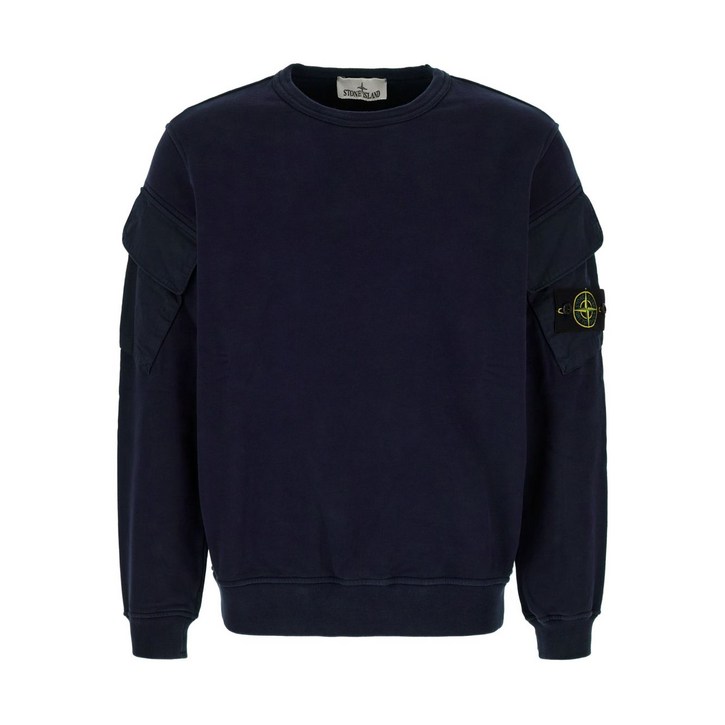 스톤 아일랜드 6100008 포켓 디테일 코튼 스웨트셔츠