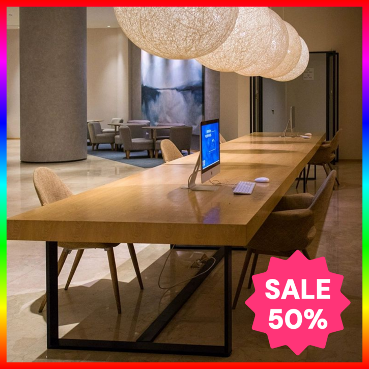 우암가구 우드슬랩테이블 카페 대형 테이블 6인용 8인용 원목 식탁, 6.8인용, 10중 1택