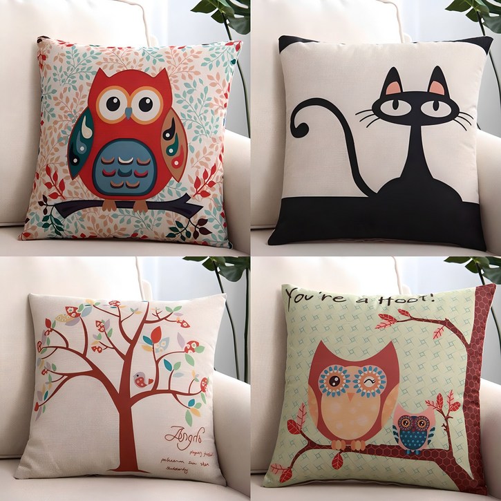 루나뷰링 11 북유럽 디자인 린넨 쿠션커버 45×45