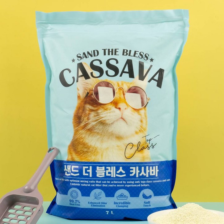 샌드더블레스 카사바 3봉 21L 고양이모래 9