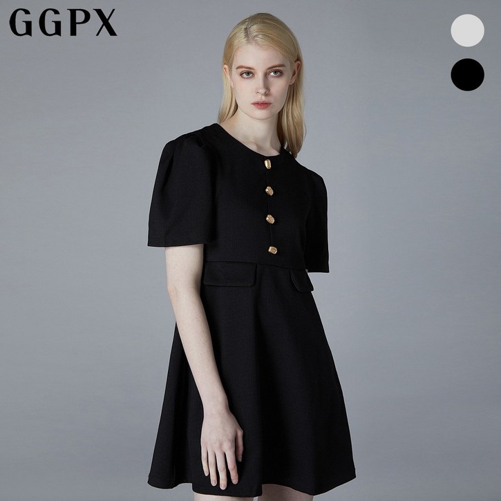 GGPX 지지피엑스 페미닌 반팔 미니 트위드 원피스 GOHOPB20F