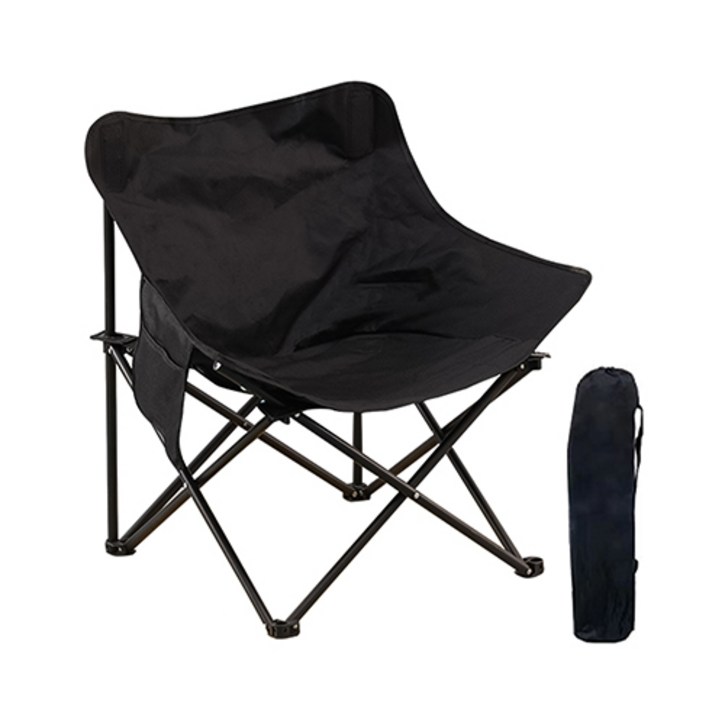소소 접이식 캠핑 의자 야외 휴대용 원터치, 04. 소형 블랙 1+1 6